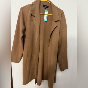 Preston & York Women's Brown Open Front Cardigan